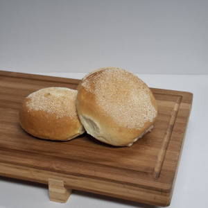 Witte bol met gries